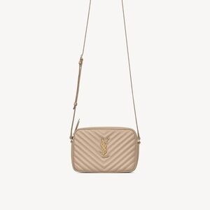 Yves Saint Laurent Tan Quilted Crossbody Bag